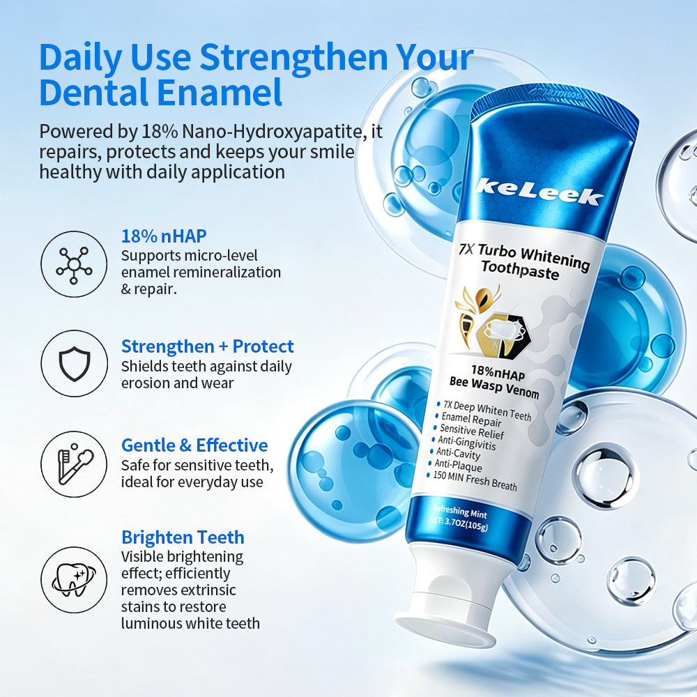 KeLeek 7X Turbo Whitening Toothpaste – 18% nHAP